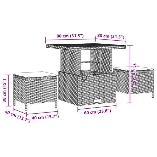 vidaXL Conjunto de sof&aacute;s de jard&iacute;n 11 pcs Negro rat&aacute;n sint&eacute;tico