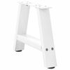 vidaXL Patas para mesa de centro en forma de A (2 unidades), color blanco, 30 x (30-31) cm, acero