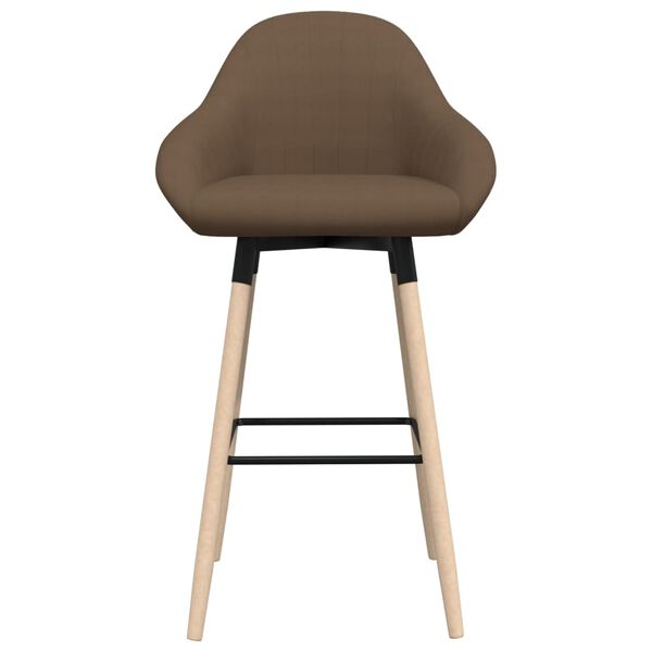 vidaXL Taburete de cocina tela marr&oacute;n