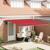 vidaXL Tela de toldo con Rojo 400 x 350 cm Poli&eacute;ster