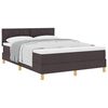 vidaXL Cama tipo Box Spring Marr&oacute;n Oscuro 140 x 190 cm tela