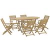 vidaXL Juego de comedor para jard&iacute;n 7 piezas madera maciza acacia