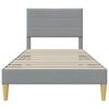 vidaXL Estructura de cama con cabecera Gris Claro 80 x 200 cm tela