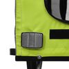 vidaXL Remolque de bicicleta mascotas hierro tela Oxford verde gris