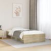 vidaXL Estructura de cama sin colch&oacute;n madera roble Sonoma 75x190 cm