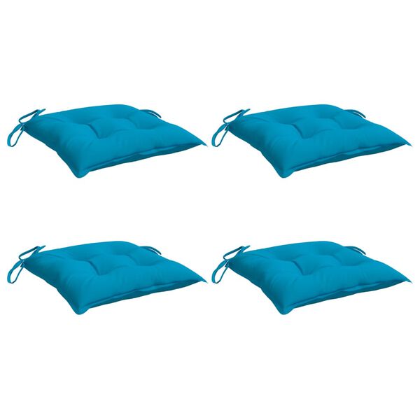 vidaXL Cojines de silla de jard&iacute;n 4 uds tela Oxford azul 50x50x7 cm