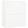vidaXL Armario de oficina de acero blanco 90x40x105 cm