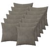 vidaXL Coj&iacute;n con almohada HEERLEN 12 uds. Gris Claro Terciopelo
