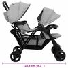 vidaXL Carrito para gemelos tandem de acero gris claro