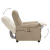 vidaXL Sillón de masaje de cuero sintético color capuchino