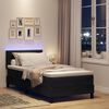 vidaXL Cama Box Spring LED con colch&oacute;n Negro 90 x 200 cm Terciopelo