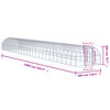 vidaXL Gallinero de exterior de acero galvanizado 3x24x2 m