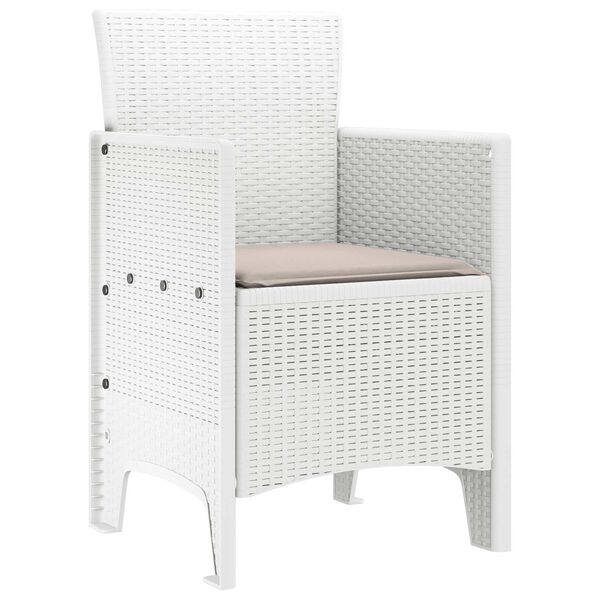 vidaXL Silla de Jard&iacute;n con coj&iacute;n 2 pcs 53 x 49 x 85 cm Polipropileno