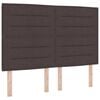 vidaXL Cama tipo Box Spring Marr&oacute;n Oscuro 140 x 190 cm tela
