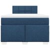 vidaXL Cama box spring con colch&oacute;n tela azul 120x190 cm