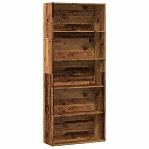 vidaXL Estanter&iacute;a madera ingenier&iacute;a madera envejecida 80x30x189 cm