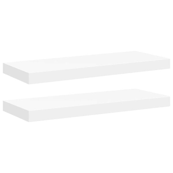 vidaXL Estantes flotantes de pared 2 uds MDF blanco 60x23,5x3,8 cm