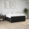 vidaXL Cama box spring con colch&oacute;n tela negro 200x200 cm