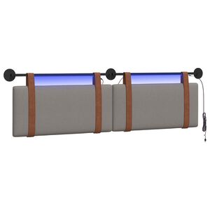 vidaXL Cabecero colgante Topo PU antiguo