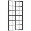 vidaXL Puerta corredera con herrajes negro 102x205 cm ESG vidrio