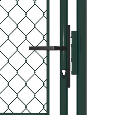 vidaXL Puerta de valla de jardín acero verde 100x125 cm