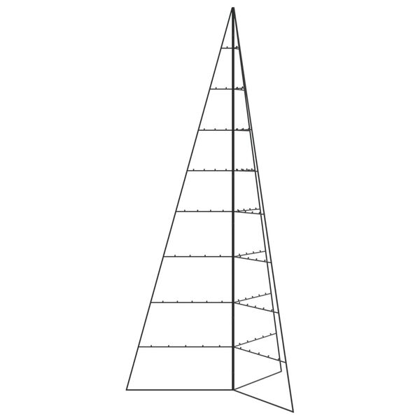 vidaXL &Aacute;rbol de Navidad para decoraci&oacute;n metal negro 210 cm