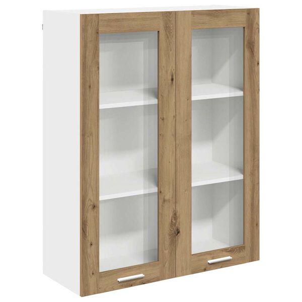 vidaXL Mueble colgante con puerta Roble artesanal 80 x 31 x 100 cm