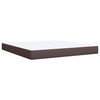 vidaXL Cama box spring con colch&oacute;n tela marr&oacute;n oscuro 180x200 cm