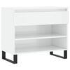 vidaXL Zapatero madera contrachapada blanco brillo 70x36x60 cm