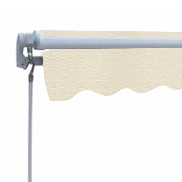 vidaXL Toldo plegable de operaci&oacute;n manual 300 cm crema