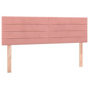 vidaXL Cabeceros rosa 144x5x78/88 cm terciopelo