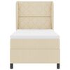 vidaXL Cama tipo Box Spring con colch&oacute;n Crema 100 x 200 cm tela