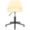 vidaXL Silla de comedor giratoria de terciopelo crema