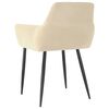 vidaXL Sillas de comedor 4 unidades terciopelo crema