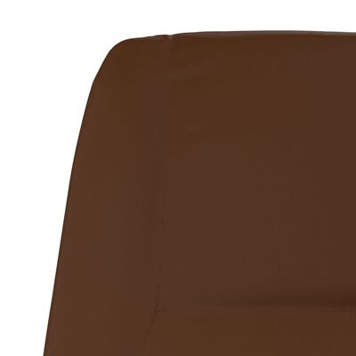 vidaXL Sillón de relax de cuero sintético marrón brillante