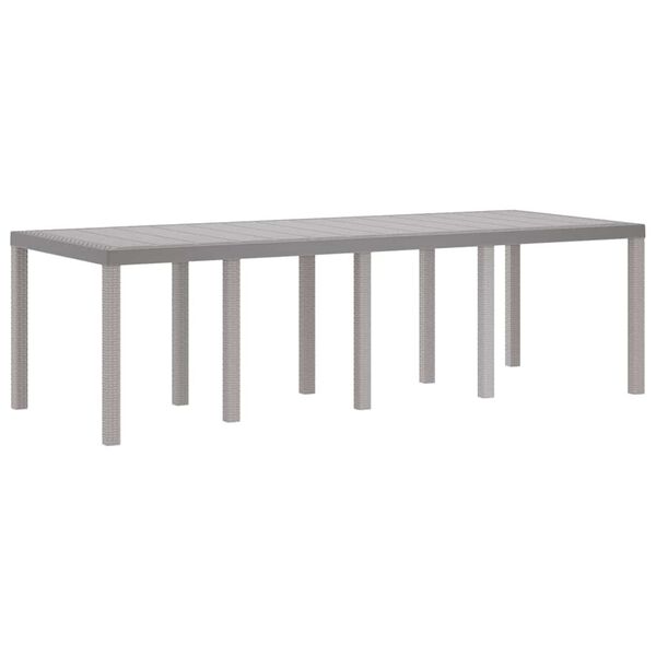 vidaXL Conjunto de Comedor de Jardín 9 pcs Blanco Ratan Polt