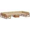 vidaXL Conjunto de sof&aacute;s de exterior con coj&iacute;n 11 pcs Natural y Beige