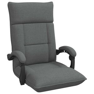 vidaXL Sill&oacute;n ajustable Gris oscuro Tela