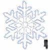 vidaXL Copos de nieve navide&ntilde;os 156 LED Azul 55.5 x 55.5 x 0.75 cm PVC