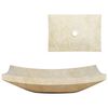 vidaXL Lavabo 50x35x12 cm m&aacute;rmol color crema