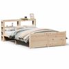 vidaXL Estructura de cama con cabecero madera maciza pino 140x190 cm