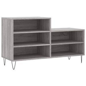 vidaXL Zapatero madera contrachapada gris Sonoma 102x36x60 cm