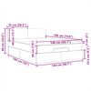 vidaXL Cama otomana con colch&oacute;n LED marr&oacute;n oscuro 140x190 cm tela