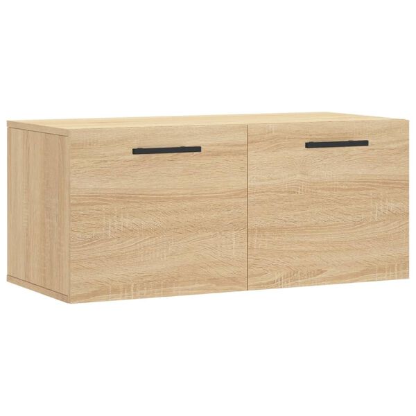 vidaXL Armario de pared madera ingenier&iacute;a roble Sonoma 80x36,5x35 cm