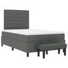 vidaXL Cama tipo Box Spring con colch&oacute;n Gris oscuro 120 x 190 cm tela