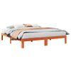 vidaXL Cama sin colch&oacute;n madera maciza de pino marr&oacute;n cera 160x200 cm