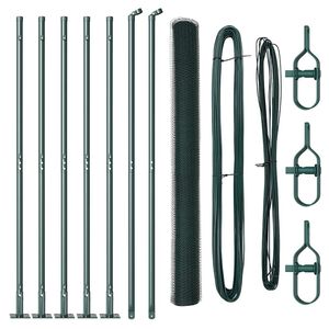 vidaXL Poste de Valla Verde