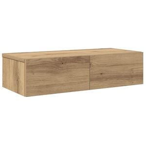vidaXL Estante de pared cajones madera contrachapada roble artesanal
