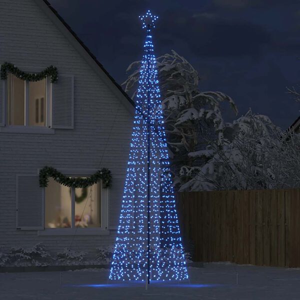 vidaXL &Aacute;rbol de Navidad LED con estacas 1534 LEDs azul 500 cm