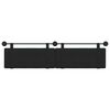 vidaXL Cabecera Colgante Liso Negro 210 x 55 x 5 cm tela